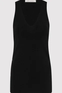 Plunge Neck Knit Top -|St. Agni Clearance
