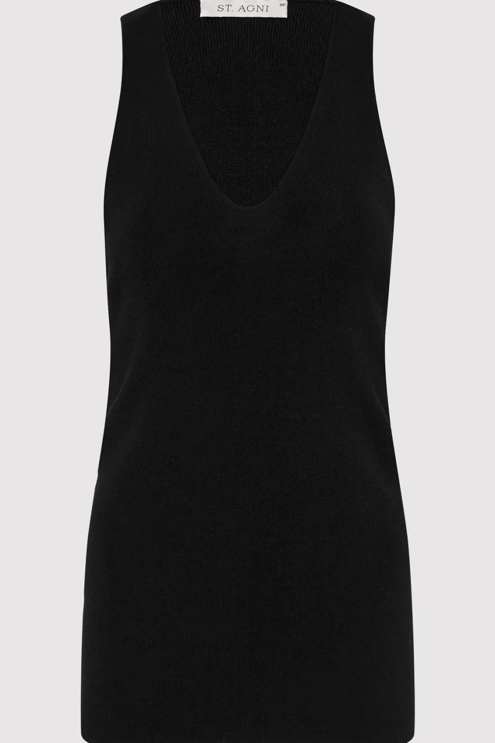Plunge Neck Knit Top -|St. Agni Clearance