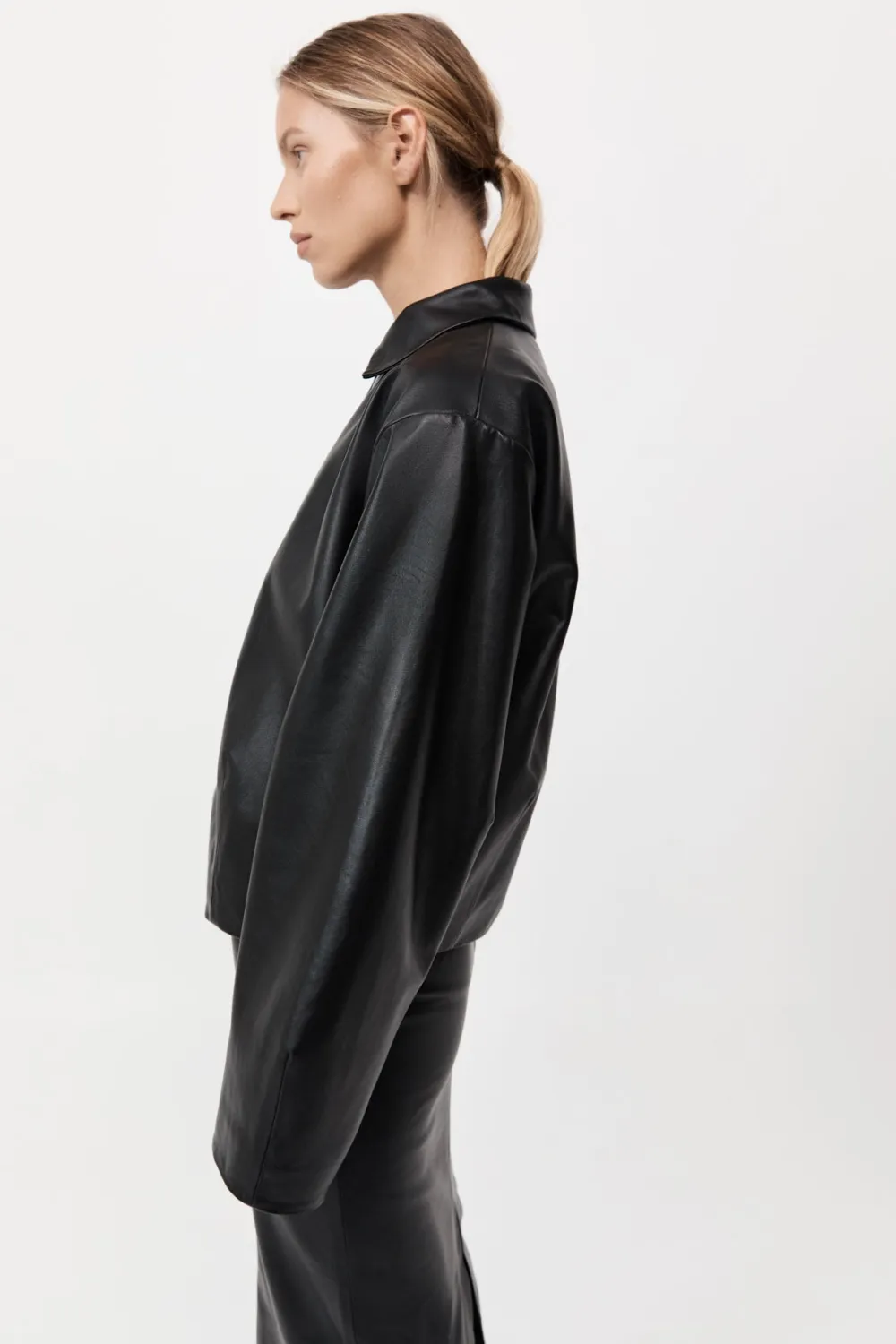 PRE-ORDER: Cocoon Leather Jacket -|St. Agni New