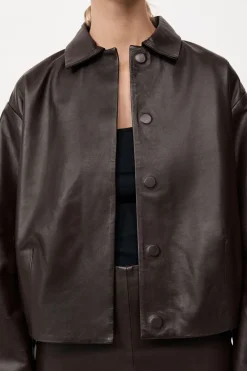 PRE-ORDER: Cocoon Leather Jacket -|St. Agni Best Sale