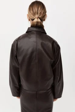 PRE-ORDER: Cocoon Leather Jacket -|St. Agni Best Sale