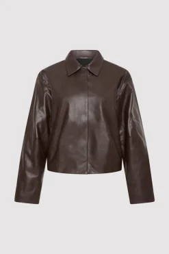 PRE-ORDER: Cocoon Leather Jacket -|St. Agni Best Sale