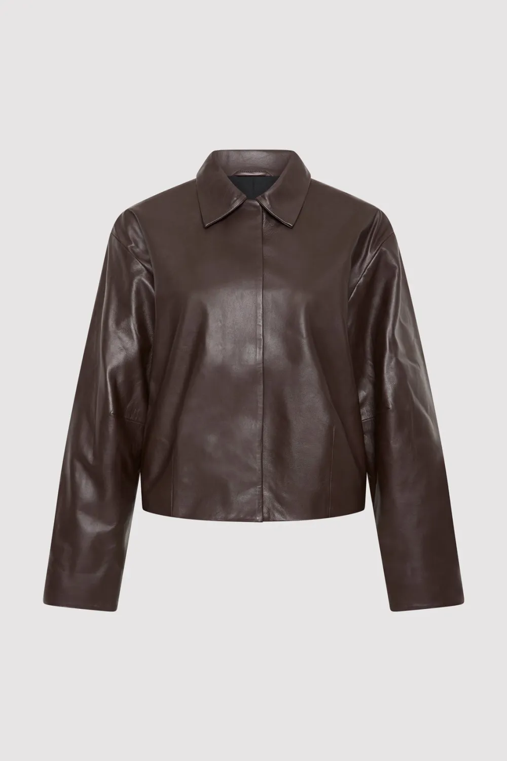 PRE-ORDER: Cocoon Leather Jacket -|St. Agni Best Sale