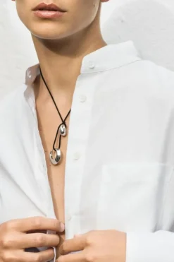 Rae Pendant With Black Cord - By AGMES|St. Agni Store