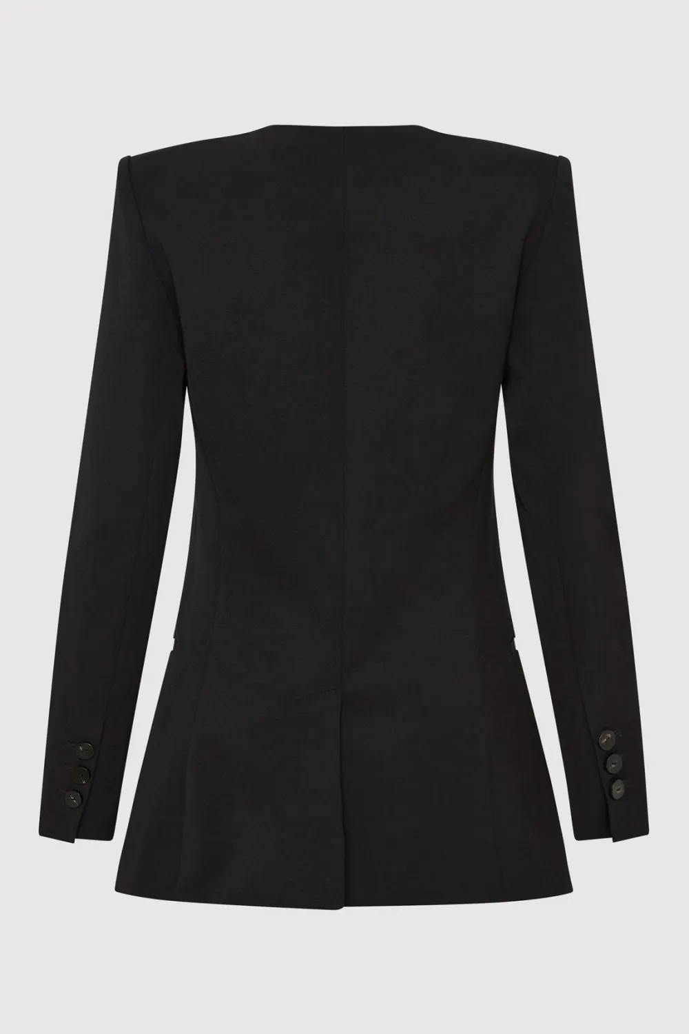 Raw Edge Collarless Blazer - Black|St. Agni Cheap