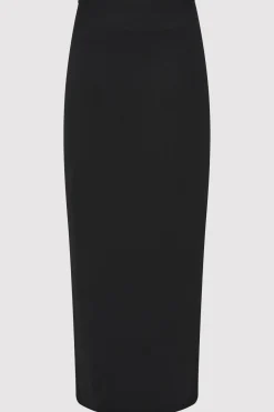 Raw Edge Column Maxi Skirt -|St. Agni Online