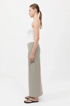 Raw Edge Column Maxi Skirt -|St. Agni Discount