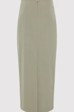 Raw Edge Column Maxi Skirt -|St. Agni Discount