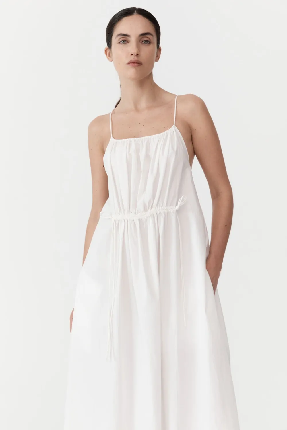 Relaxed Drawstring Dress -|St. Agni New