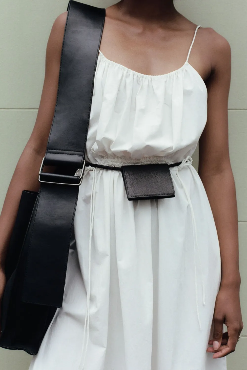 Relaxed Drawstring Dress -|St. Agni New