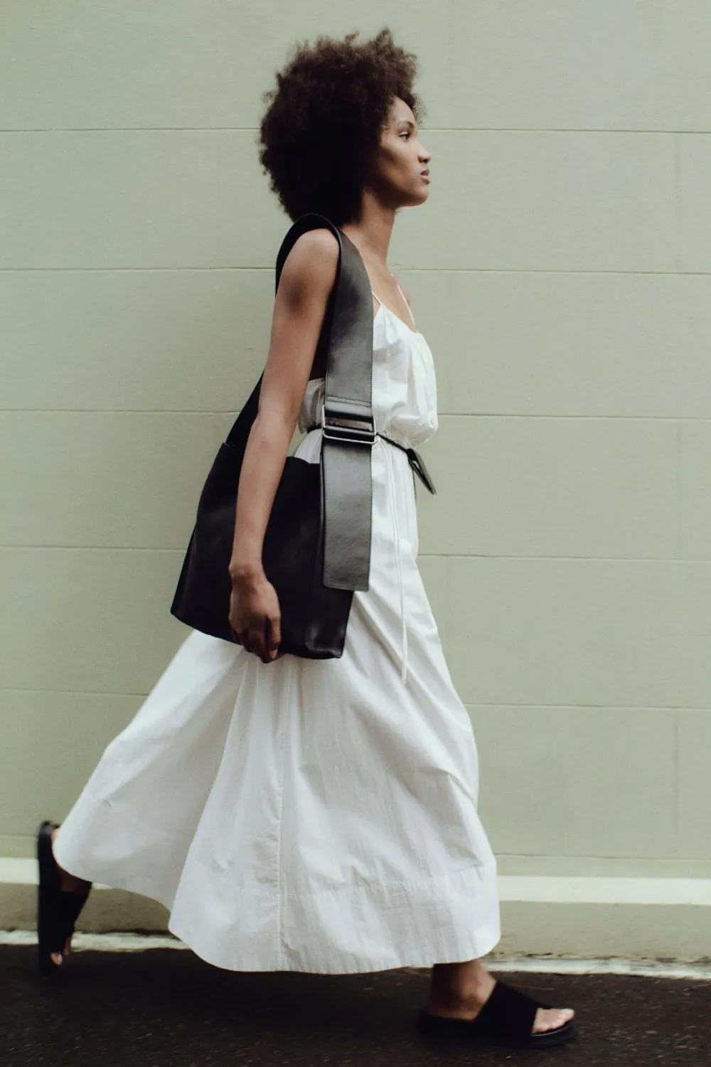 Relaxed Drawstring Dress -|St. Agni New