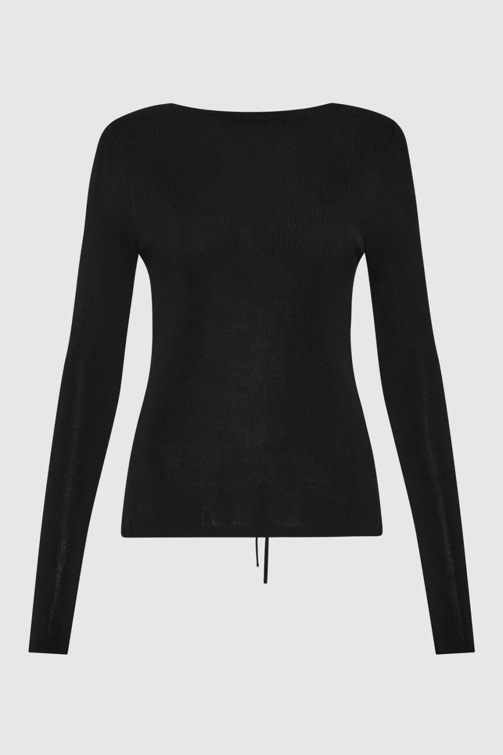 Rouleau Tie Reversible Knit Top - Black|St. Agni Clearance
