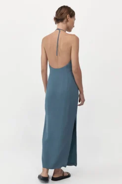 90s Halter Dress - Slate|St. Agni Flash Sale