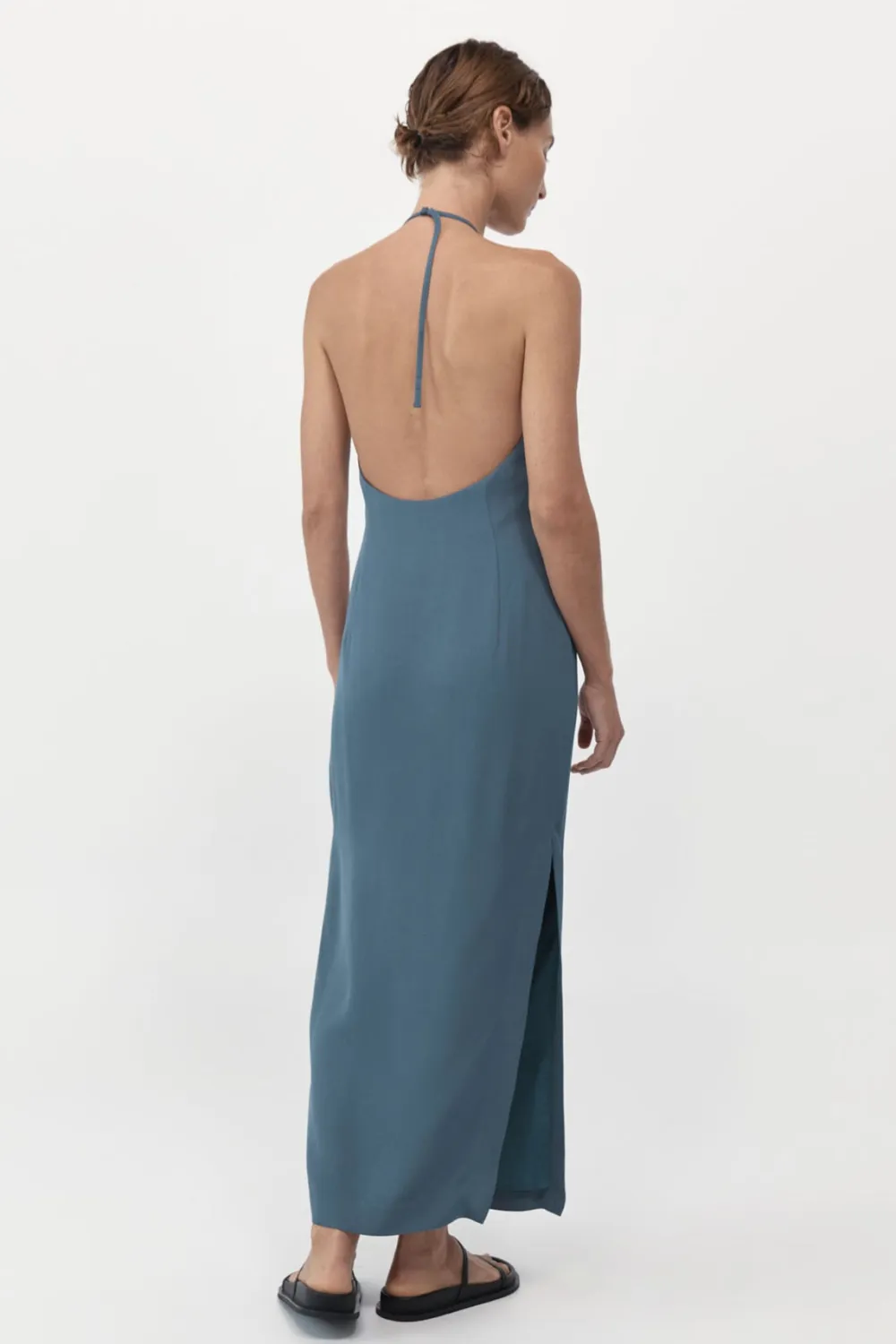 90s Halter Dress - Slate|St. Agni Flash Sale
