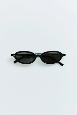 90s Slim Oval Sunglasses -|St. Agni Flash Sale