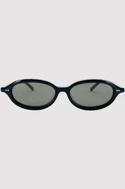 90s Slim Oval Sunglasses -|St. Agni Flash Sale