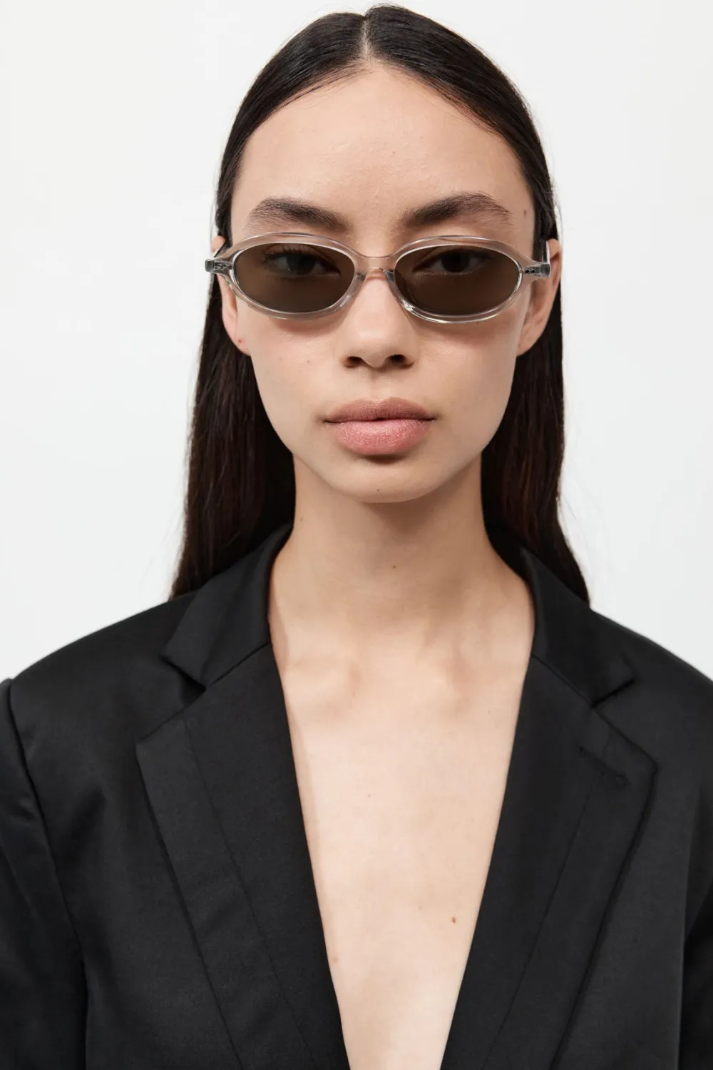 90s Slim Oval Sunglasses -|St. Agni Online