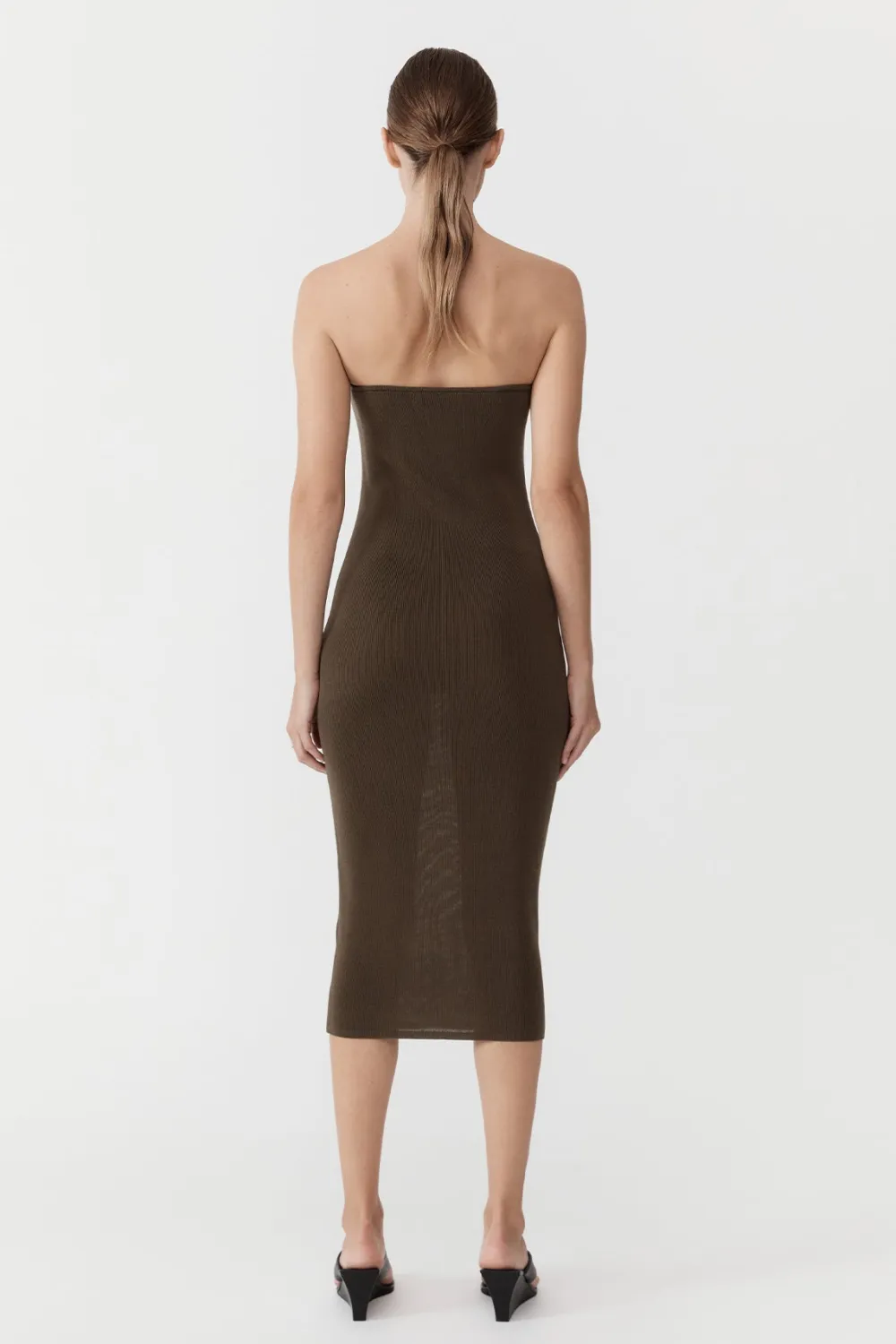 90s Strapless Knit Midi Dress -|St. Agni Shop