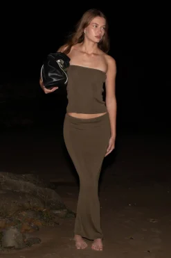 90s Strapless Knit Midi Dress -|St. Agni Shop