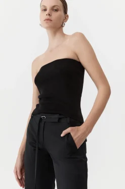 90s Strapless Knit Top - Black|St. Agni Discount