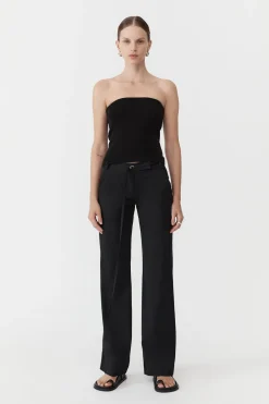 90s Strapless Knit Top - Black|St. Agni Discount