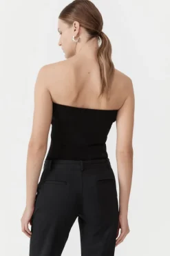 90s Strapless Knit Top - Black|St. Agni Discount