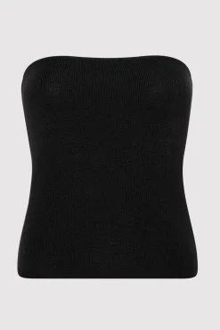 90s Strapless Knit Top - Black|St. Agni Discount