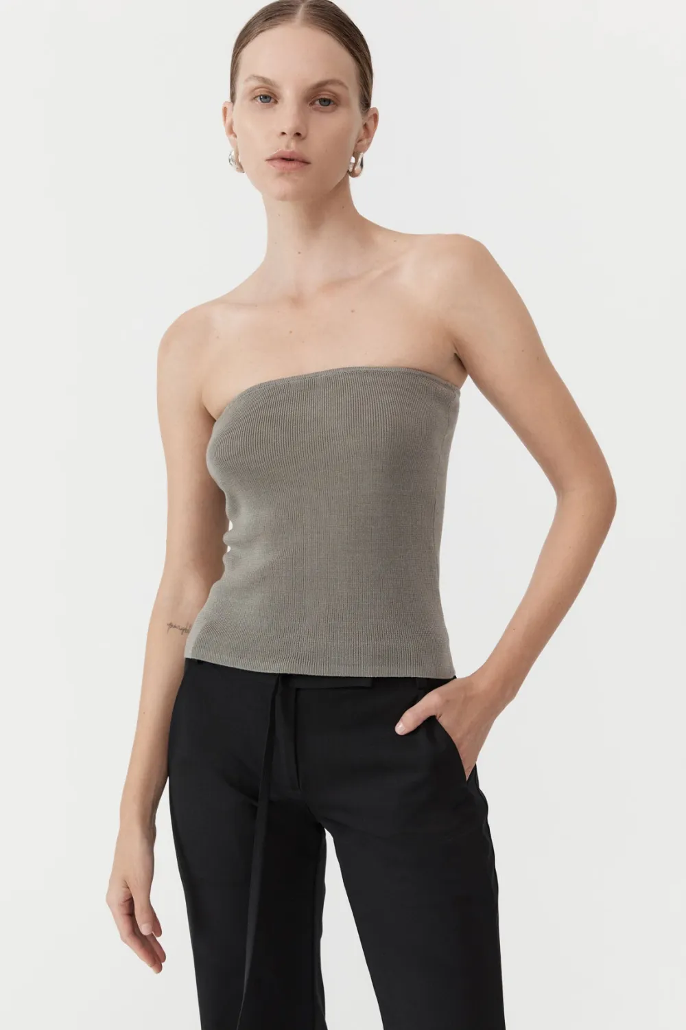 90s Strapless Knit Top -|St. Agni Cheap