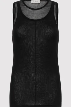 Semi Sheer Double Layer Tank -|St. Agni Hot
