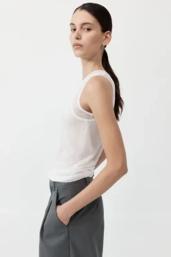 Semi Sheer Double Layer Tank -|St. Agni Online