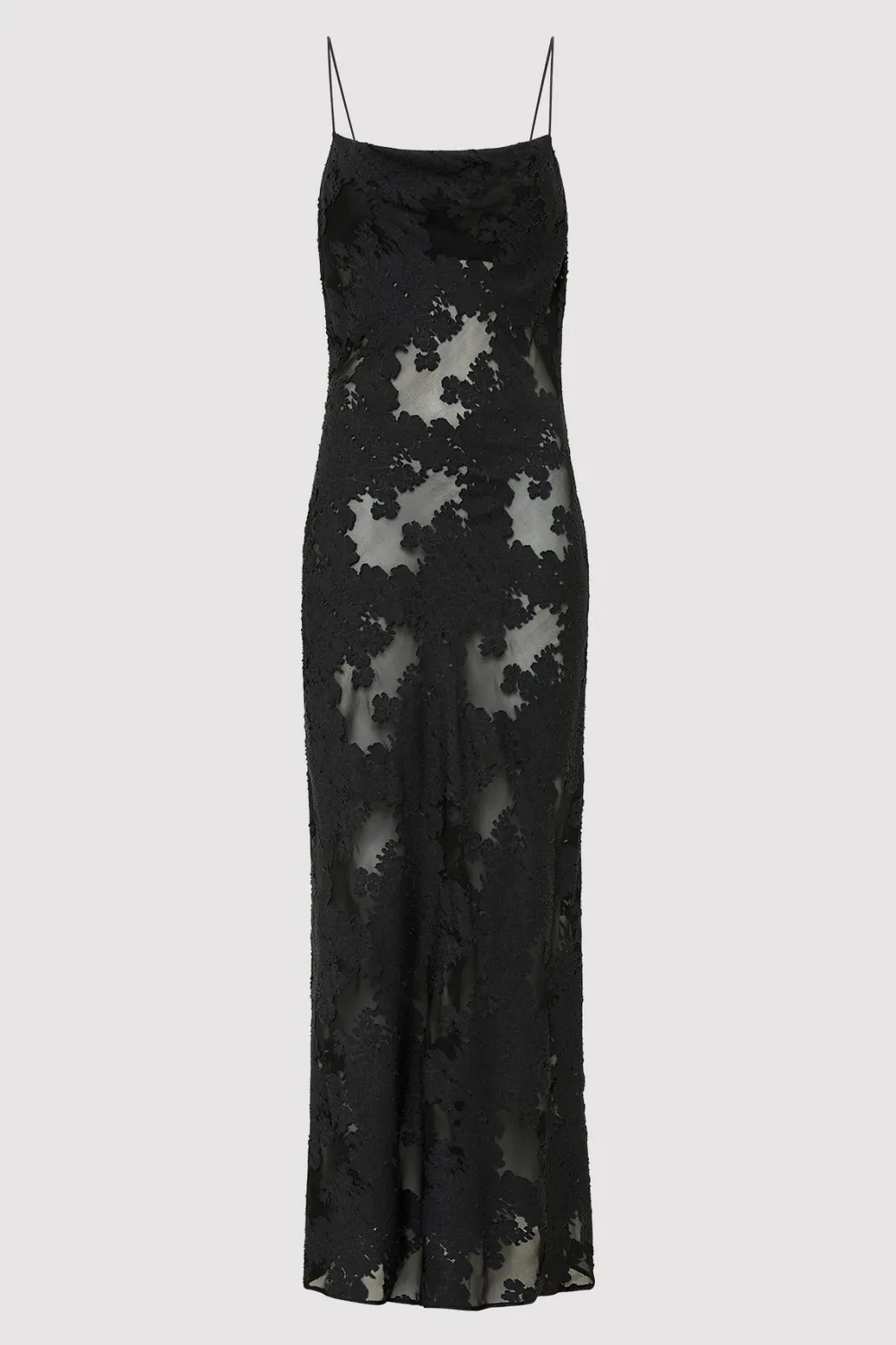 Semi Sheer Floral Dress -|St. Agni Discount