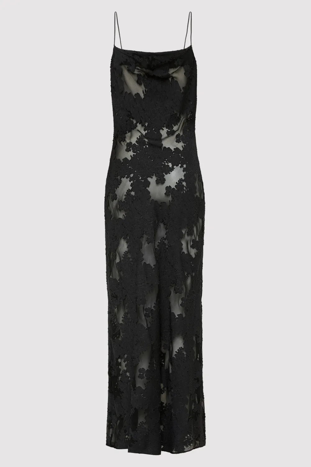 Semi Sheer Floral Dress -|St. Agni Discount