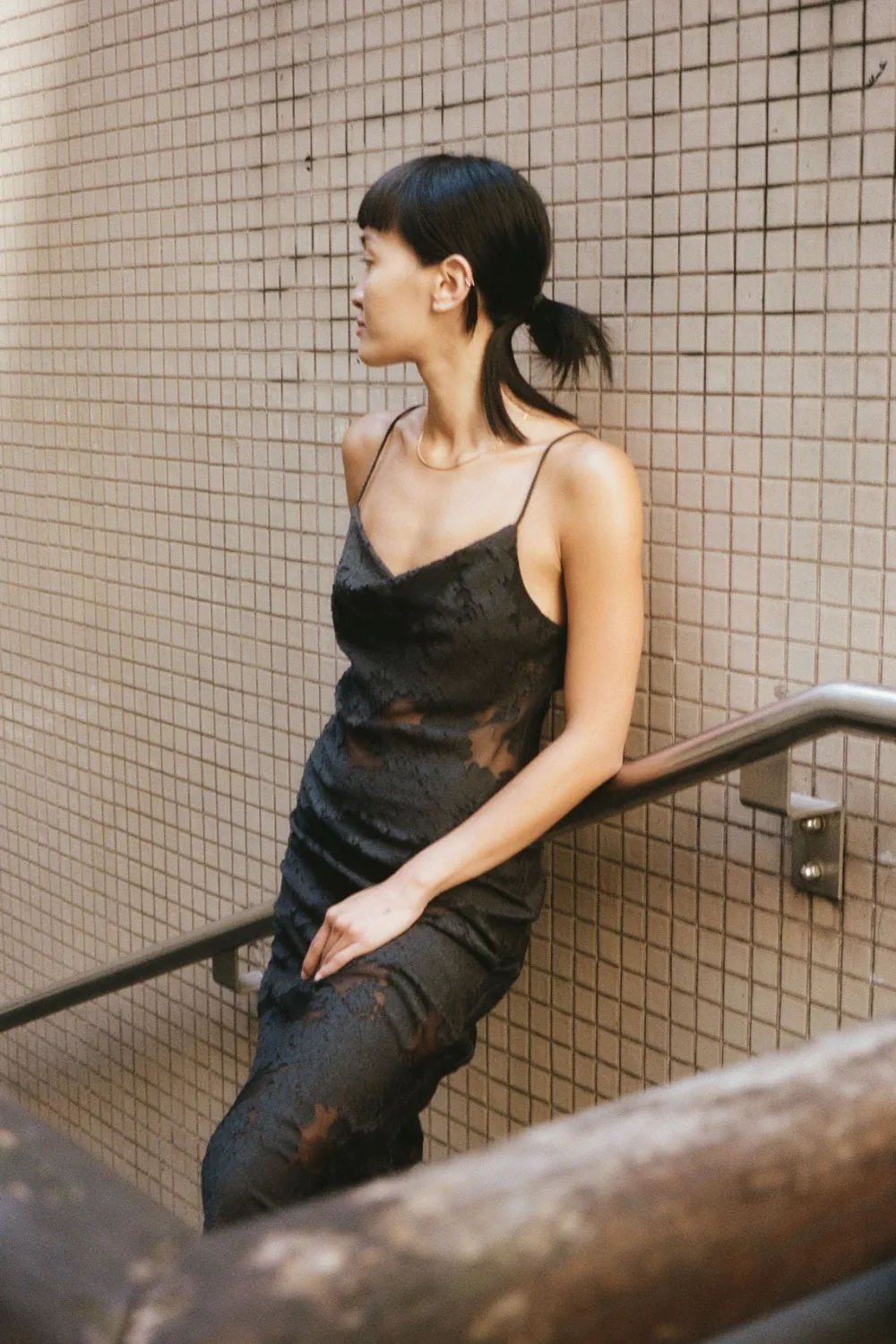 Semi Sheer Floral Dress -|St. Agni Discount