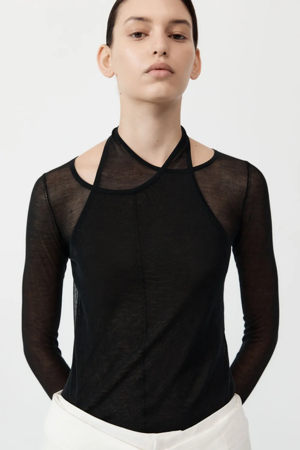 Semi Sheer Loop Top -|St. Agni Best Sale