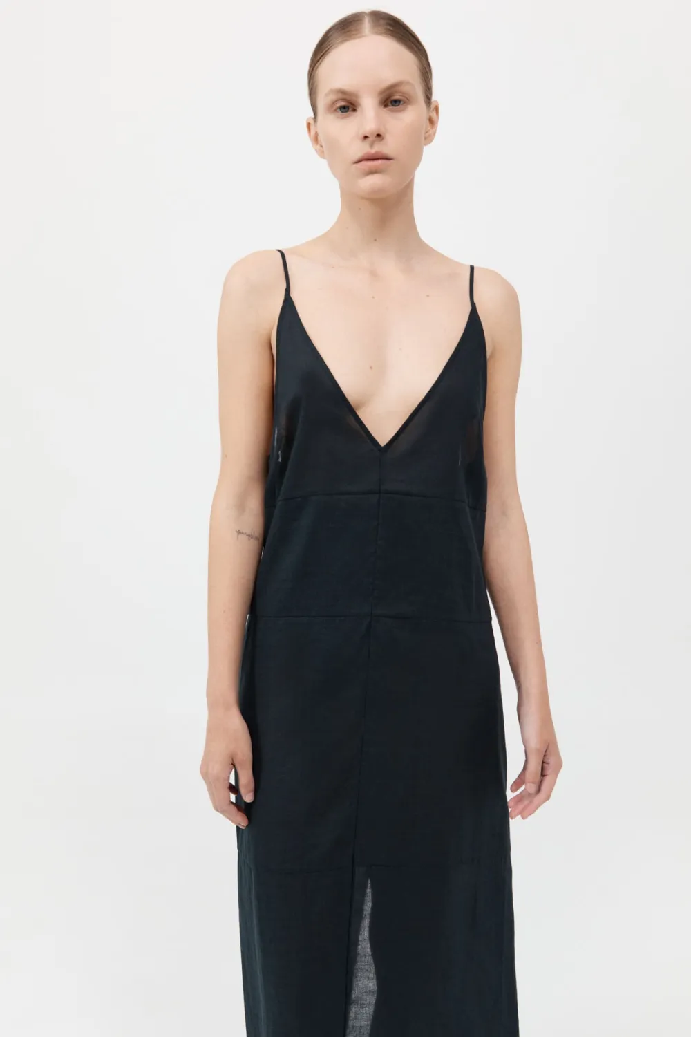 Semi Sheer Patchwork Dress -|St. Agni Clearance