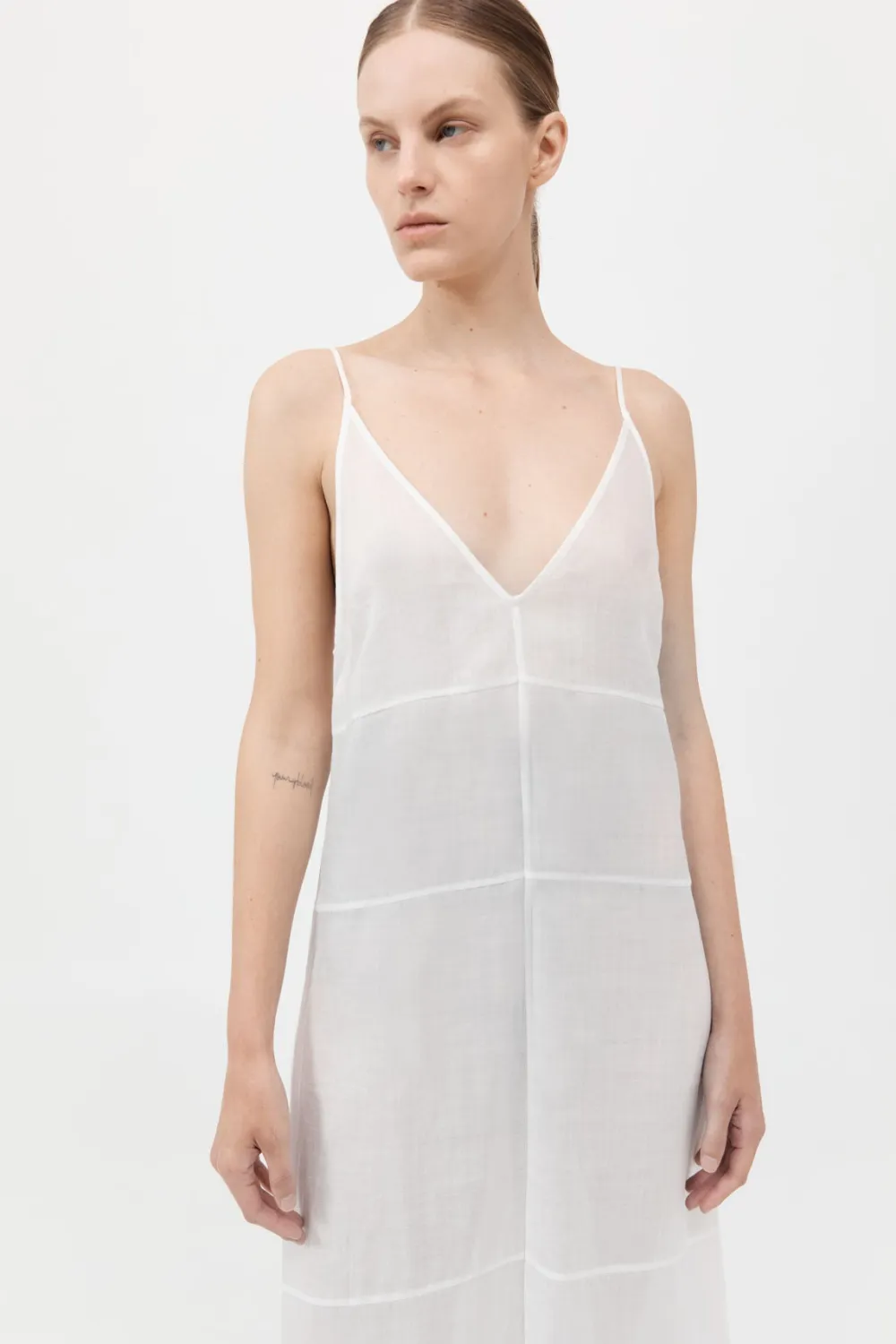 Semi Sheer Patchwork Dress -|St. Agni Discount