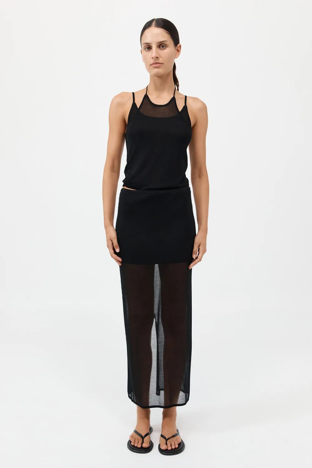 Sheer Column Skirt -|St. Agni Cheap