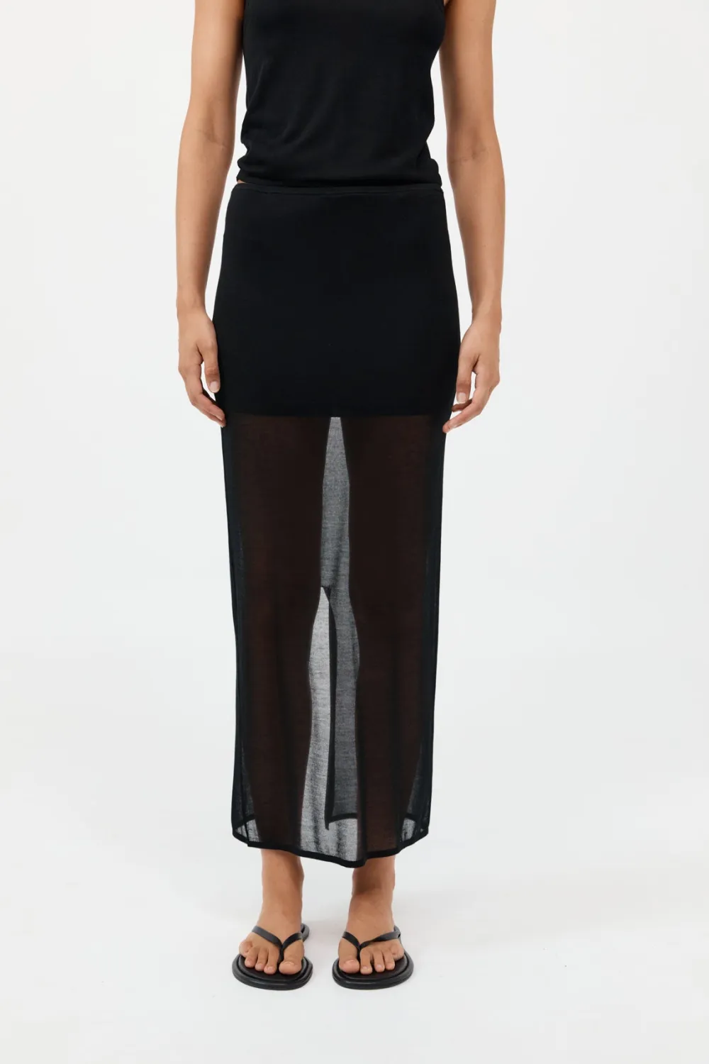 Sheer Column Skirt -|St. Agni Cheap