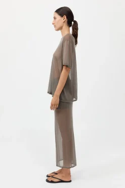 Sheer Column Skirt -|St. Agni Fashion