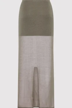 Sheer Column Skirt -|St. Agni Fashion