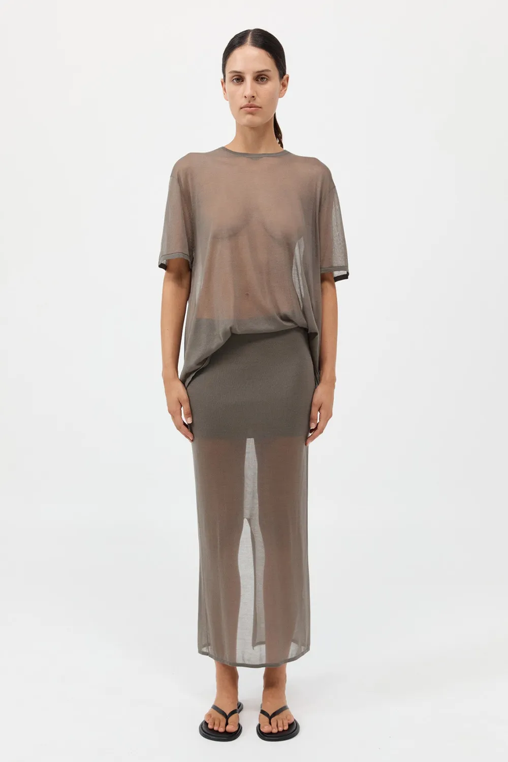 Sheer Oversized Tee -|St. Agni Discount