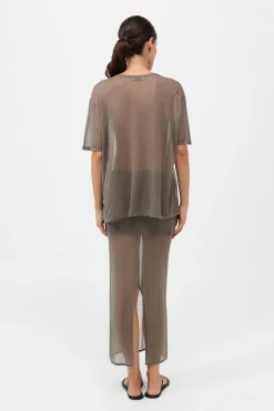 Sheer Oversized Tee -|St. Agni Discount