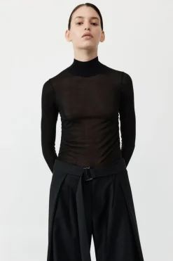 Sheer Ruched Top -|St. Agni Shop