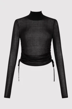 Sheer Ruched Top -|St. Agni Shop