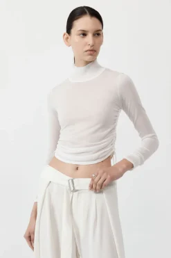 Sheer Ruched Top -|St. Agni Best