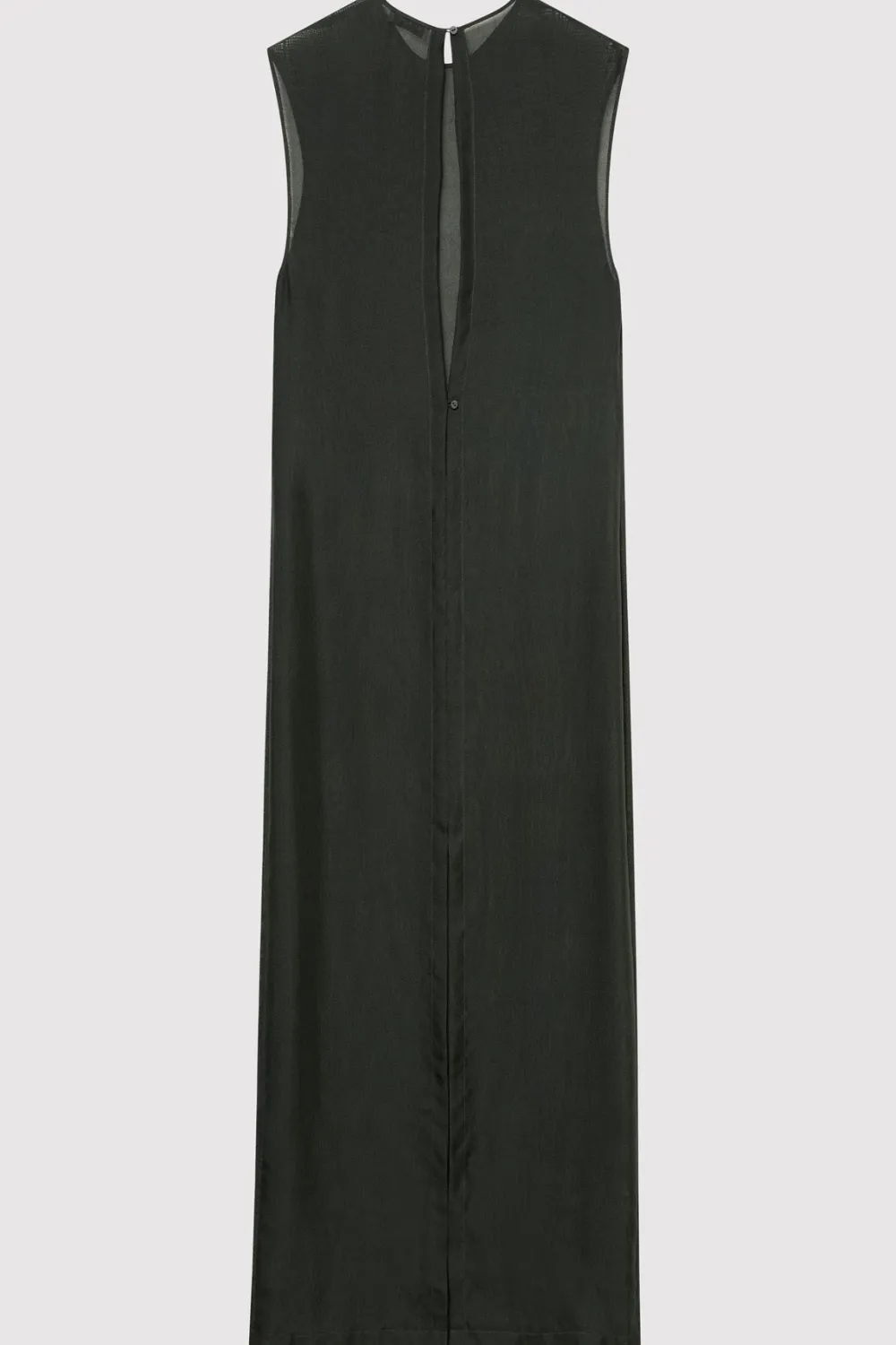 Sheer Silk Gauze Dress - Soot|St. Agni Flash Sale