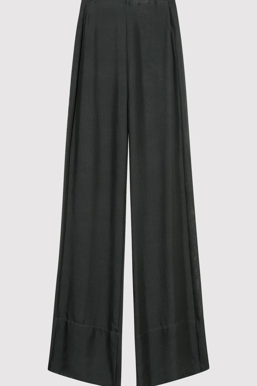Sheer Silk Gauze Pants - Soot|St. Agni Discount