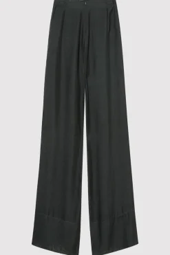 Sheer Silk Gauze Pants - Soot|St. Agni Discount