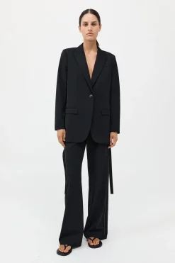 Side Stripe Blazer - Black|St. Agni Cheap