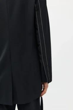 Side Stripe Blazer - Black|St. Agni Cheap